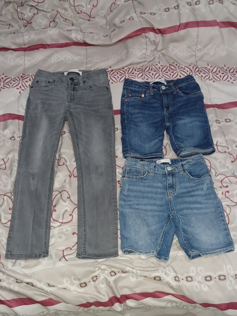 Bundle Of 3 Levi's Bottoms For Boys In Slim & Skinny Jeans - Size 7